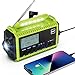 Kurbelradio DAB/UKW mit Akku 5000mAh, Tragbare Solar Radio mit LED Taschenlampe & Leselicht, DAB+ Baustellenradio RDS Funktion, Notfall Digital Radio SOS-Alarm für Wandern, Camping, Outdoor (Grün)