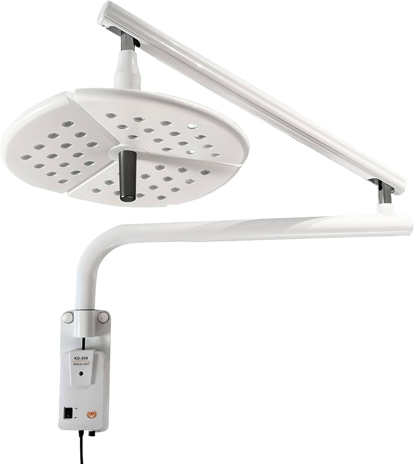 Wall-Mounted 80W 45 Holes LED Shadowless Exam Light Brightness Three Petals Adjustable Lamp KD-2036B-4