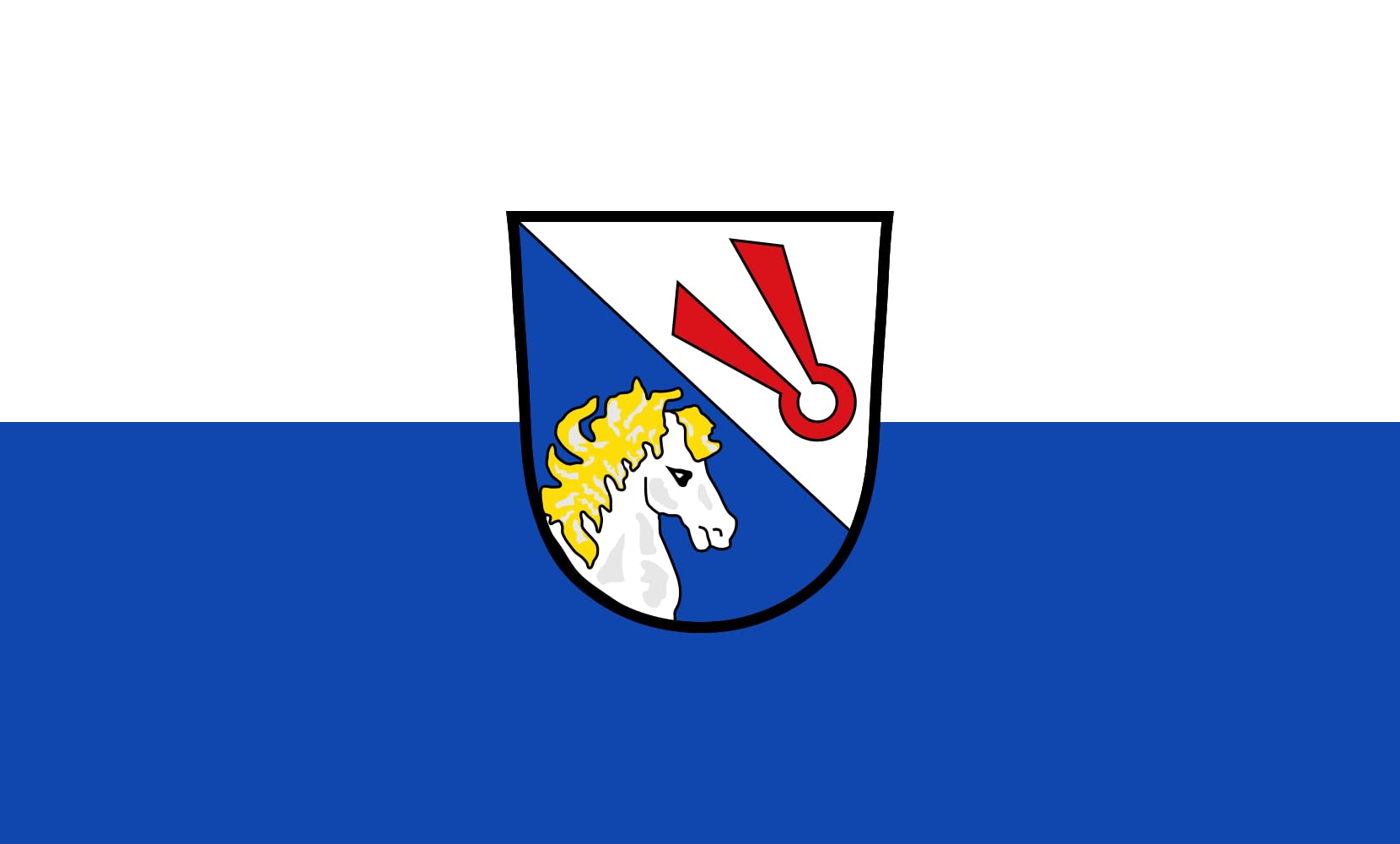 Drapeau Althegnenberg format paysage 1.35m² pour cérémonie extérieure