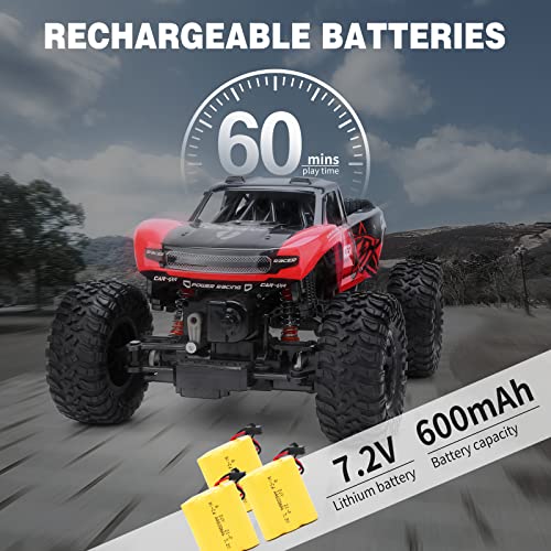 Large Remote Control Monster Truck, 1:12 Scale 4Wd Offroad Waterproof Trucks For Boys 8-12, Amphibious Rc Car, All Terrains Crawler With 3 Rechargeable Batteries, Birthday For Kids #TOP4