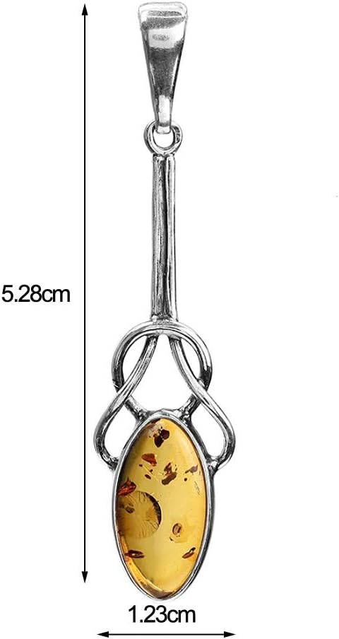 Ian and Valeri Co. Amber Sterling Silver Celtic Pendant Necklace 18 Inches - Image 2