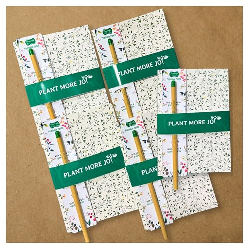 Image of Bombay Greens Seed Diary with Plantable Pencils Bio degradable Eco-Friendly Stationery for Corporate Gifting | Sustainable Gifts with Pencils Card - Pack of 5