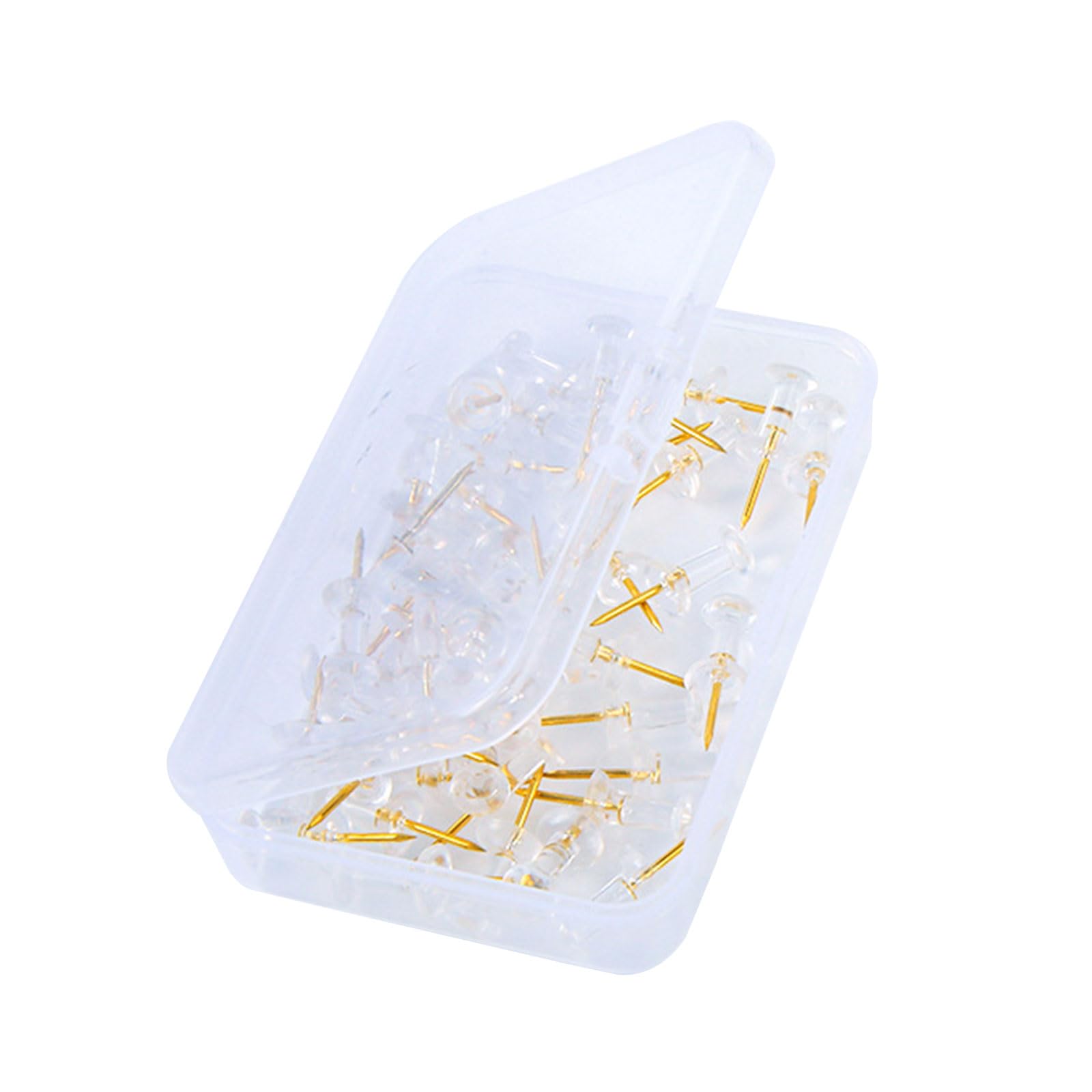 Kalttoy 50 / 100Pcs Dressmaking Drawing Push Pins, Map Tacks Drawing Pins Sewing Craft Map Thumb Tacks Push Large Head Thumbtacks Corks Bottom Thumb
