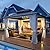 EROMMY 10'x12' Gazebo Hardtop, Galvanized Steel Double Roof Metal Gazebo with Aluminum Frame, Permanent Outdoor Pavilion with Curtain and Netting for Patio Lawn and Garden, Blue