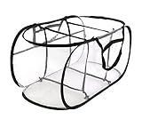 Knocbel Collapsible Mesh Laundry Hampers, 3 Compartment Pop-up Sorter Baskets with Durable Portable Handles