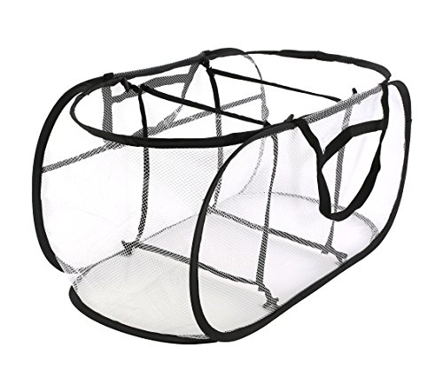 Knocbel Collapsible Mesh Laundry Hampers, 3 Compartment Pop-up Sorter Baskets with Durable Portable Handles