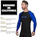 Elite Sports New Item Full Long Sleeve Compression, Mma, Bjj, No Gi, Cross Training Rash Guard, Large, Blue