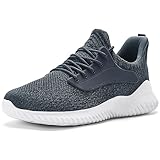 Akk Walking Shoes for Men Sneakers - Slip on Memory Foam Running Tennis Shoes for Athletic Workout Gym Indoor Outdoor Lightweight Breathable Casual Sneakers, Dark Grey, 6.5