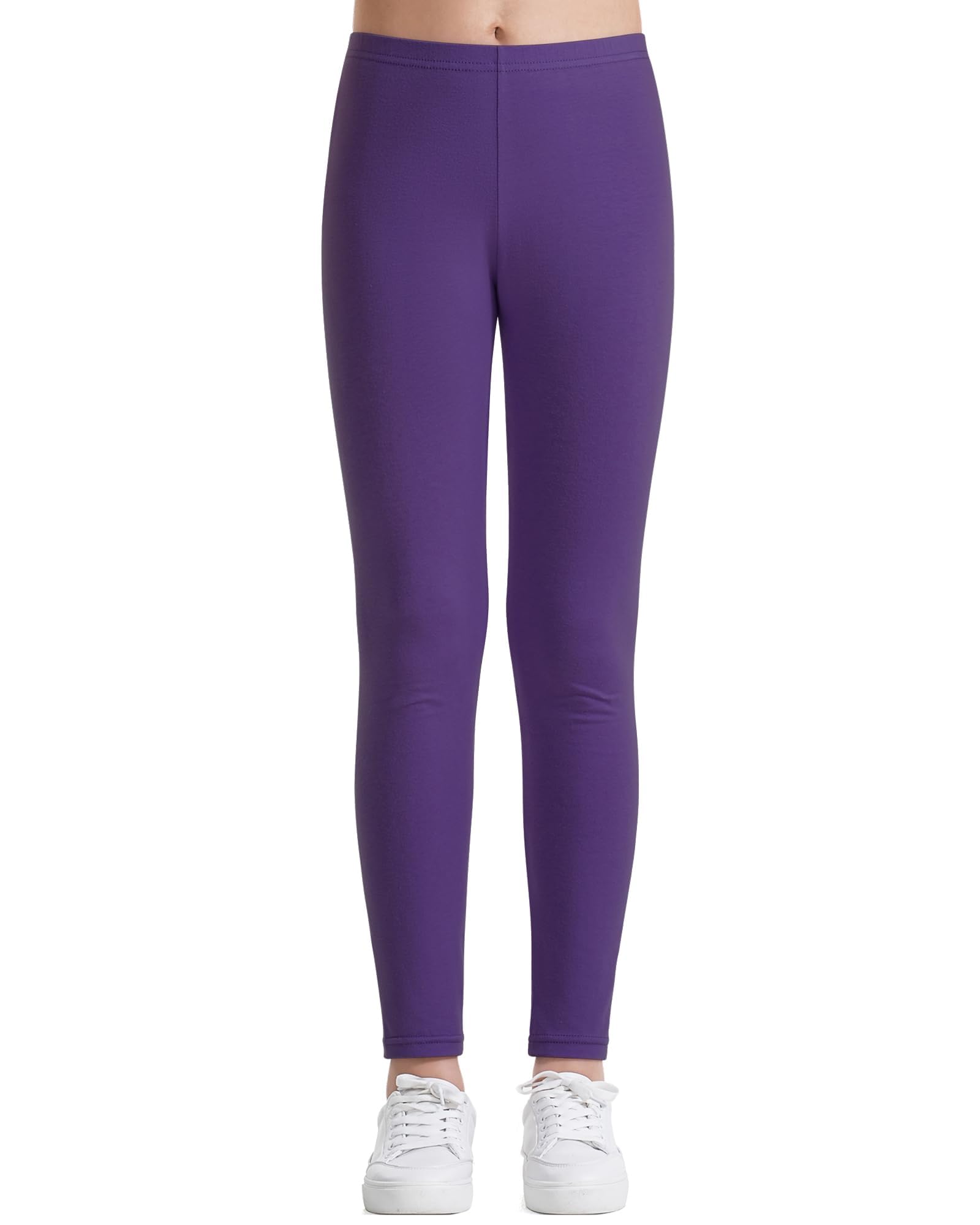 Auranso Leggings Mädchen Sport Baumwolle Kinder Hosen Lange Blickdicht