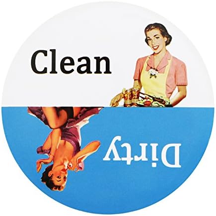 Yilador Premium Clean Dirty Dishwasher Magnet Sign, 3.15x3.15 inches Water Resistant Design, Endurance Rotating Dishwasher Indicator Reminder Tells Whether Dishes Are Clean or Dirty - Blue