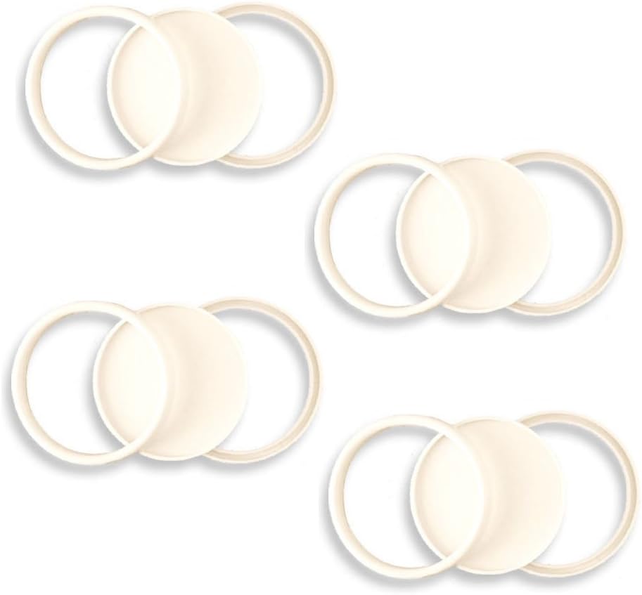 Easy Street Crafts 5SSC Sweet Suspensions 4-Circle Double-sided Ornament Frames for Artwork, Cream