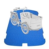 EVA Drive Premium Schutzmatte für Babboe Curve | Lastenrad Fußmatten Teppiche | Lastenrad Zubehör | ohne Einfassung | Farbe Blau