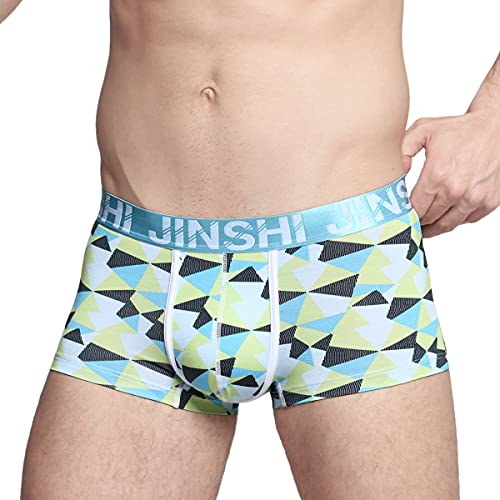  JINSHI Men's Breathable Stretch Boxer Briefs 5 Pack for Men Short Leg Underwear
| JINSHI Men's Stretchable Boxer Briefs