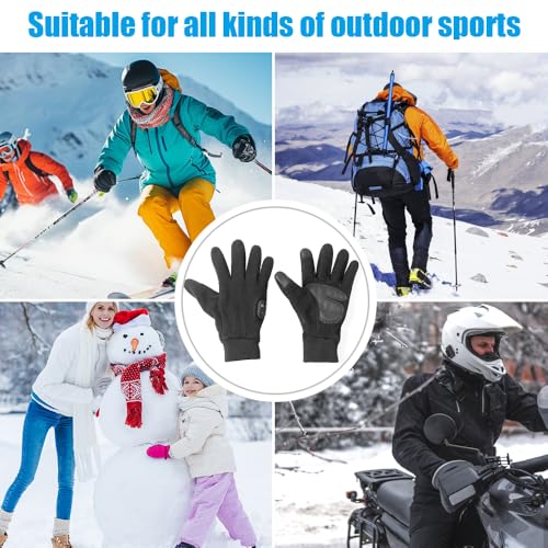 OBEST Heated Gloves, Winter Electric Warm Gloves for Men Women, Three-Speed Temperature Control, Upgraded Touchscreen Gloves for Winter Hiking Ski Riding Cycling, Black by OBEST - Image 5
