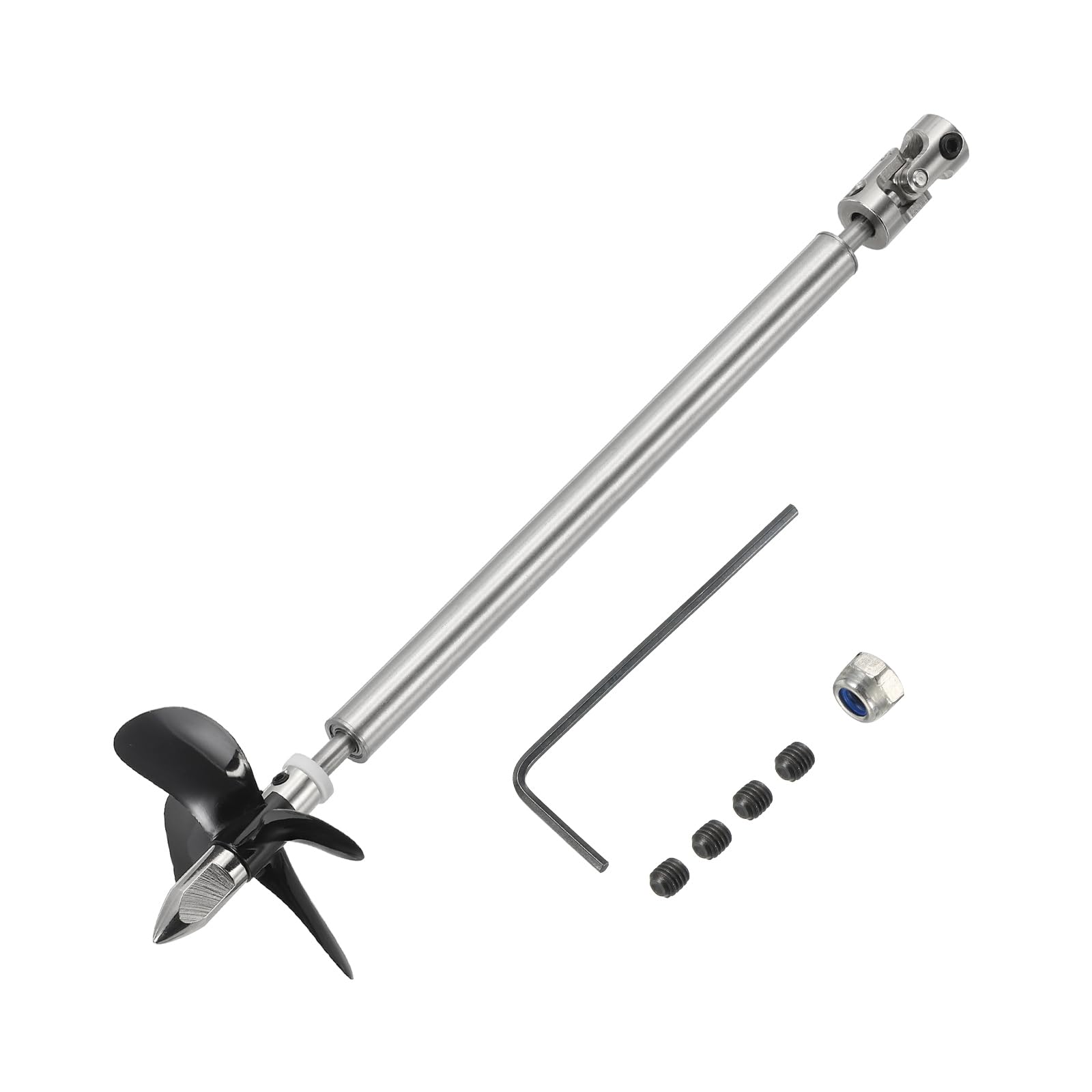 Kit de montaje de eje de transmisión universal de 150mm con hélice de acero de 4 palas 8