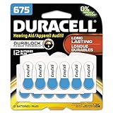Duracell Easy Tab Hearing Aid Size 675 Batteries 12 Count