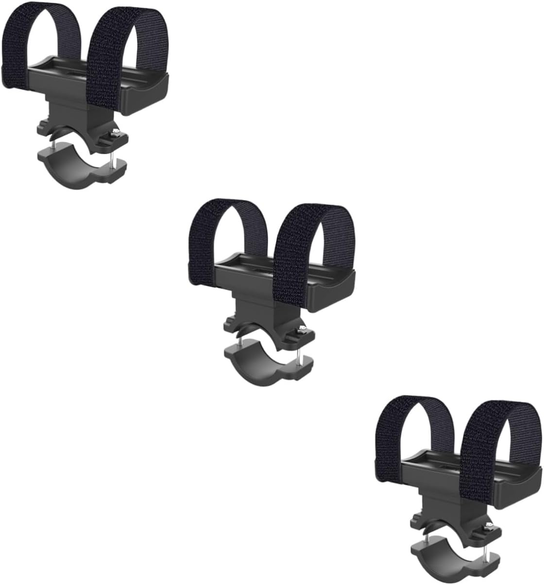 BESPORTBLE 3pcs Bike Rack Flashlight Bracket for Mountain Biking Handlebar Accessory Strong Grip and Skid Resistance for Mounting Lights and Cameras