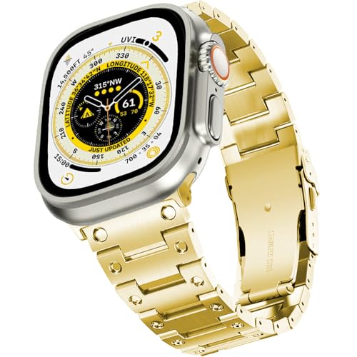 Bracelet compatible avec Apple Watch 49mm 46mm 45mm en titane acier
