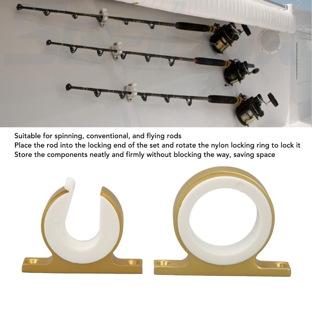 2 Stück Aluminium Boot montiert Halter Angeln Zubehör Horizontal Vertikale Angelrute Management Wandmontage Halter für Wohnmobile Schiffe