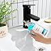 Imagen de BIKALAN Dispensador de enjuague bucal de vidrio para baño con boquilla de acero inoxidable y bambú