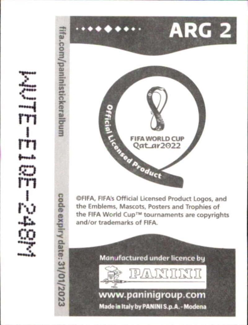 2022 Panini Stickers: Road to FIFA World Cup Qatar 2022#ARG2 Team Logo FOIL Argentina Soccer Card