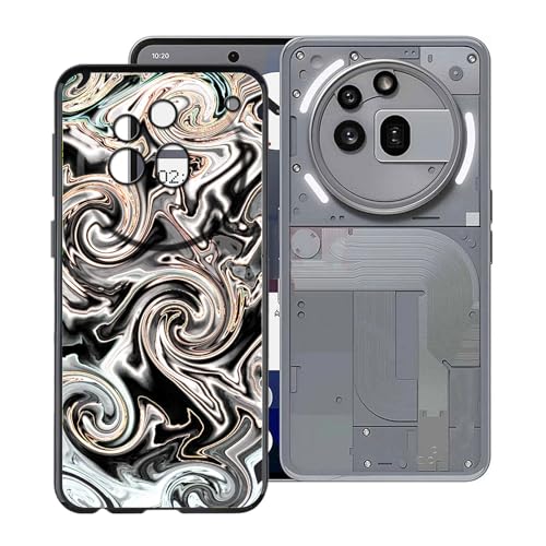 HGJTFANY Hülle für Nothing Phone 3a Pro (6.77"), Stoßfeste Kratzfeste Handyhülle Case, Ultra Dünn Weiche TPU Bumper (Anti-Fingerabdruck) Schutzhülle Tasche für Nothing Phone 3a Pro - Tintenwirbel