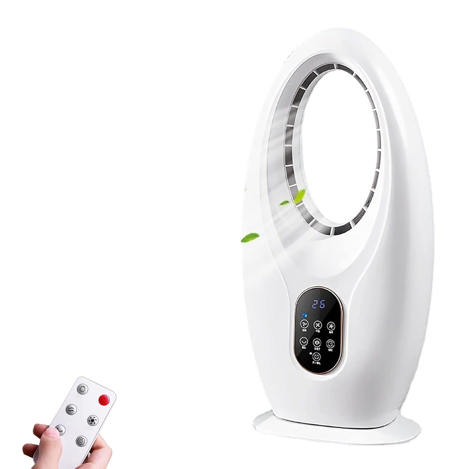 Tower Fan Oscillating Fan Bladeless Fan with Remote 3 Speeds 12Timer Standing Cooling Fan for Home Office Gifts