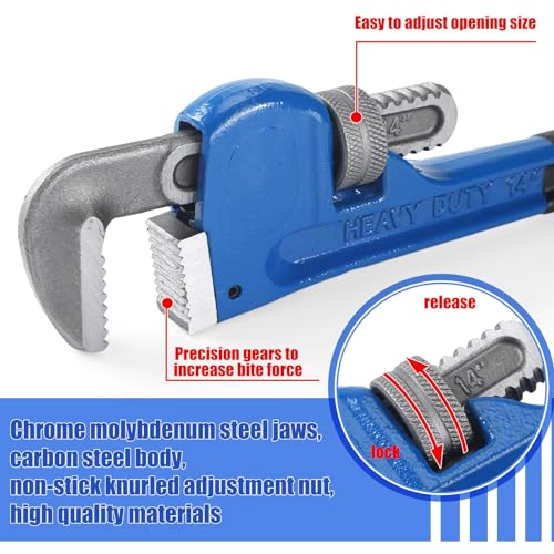 Gisafai 6-Piece Heavy Duty Pipe Wrench Set