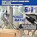 SALIFTFE Block and Tackle Pulley System, Upgraded 3-Wheel Rope Pulley Hoist, 5:1 Lifting Power, 1100LB Work Load with 55Ft of 1/4