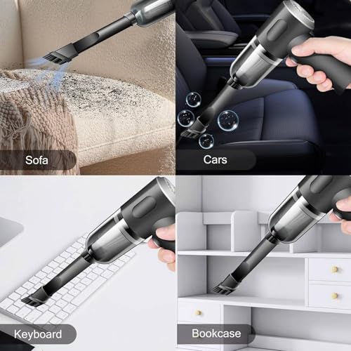 Aspiradora de mano inalámbrica 3X para coche y mini aspiradora potente de escritorio recargable 8