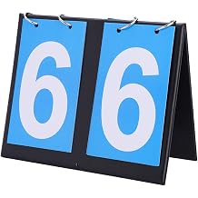 Table Top Scoreboard Flipper, Portable Waterproof Scoreboard Scorekeeper, Flip Sport Score Counter for Football, Basketball, Table Tennis 2 Digital