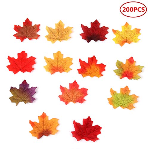 ZHIXIE - Hojas de Arce Tropicales Multicolor para decoración de Mesa de cumpleaños, diseño de Hojas de imitación Hawaianas, Luau/Selva