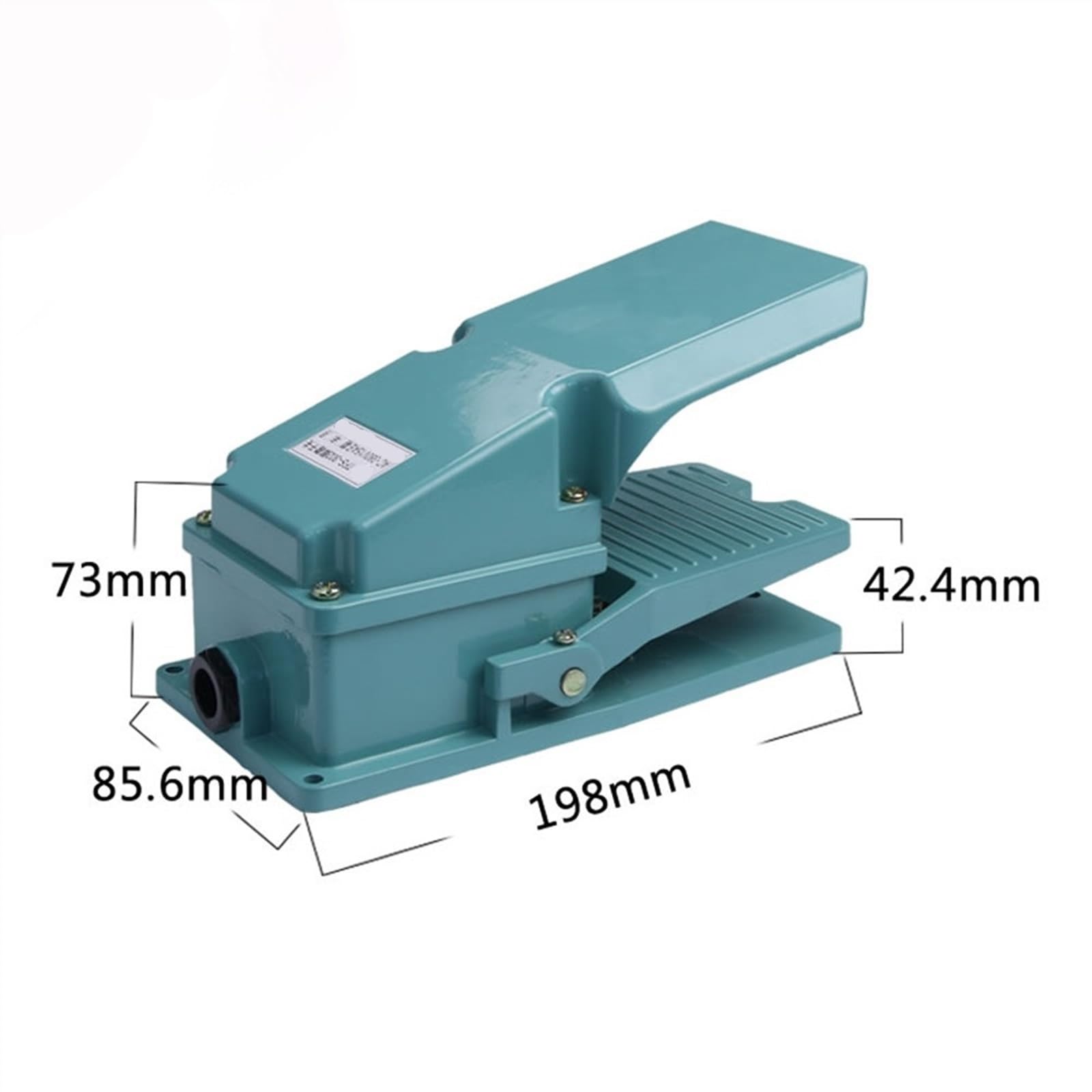 TFS302 Interruptor de pedal industrial de aluminio antideslizante de metal, momentáneo, CA 250 V, 15 A, TFS-302, aluminio, 1 unidad