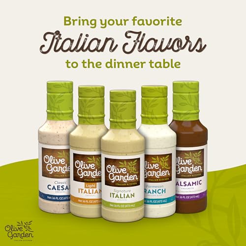 Image of Olive Garden Signature Italian Dressing, 36 fl. oz., Made with Italian Spices, Oil and Vinegar, Perfect Chicken Marinade, Sandwich Spread or Salad Dressing (Pack of 4)