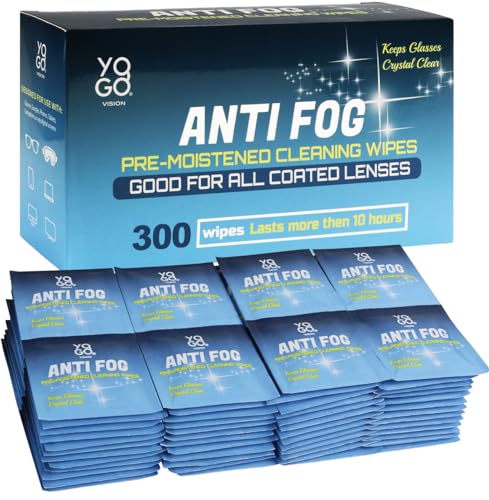 Anti Fog Wipes for Glasses Pre Moistened Cleaner Lens Wipes for Screens,...
