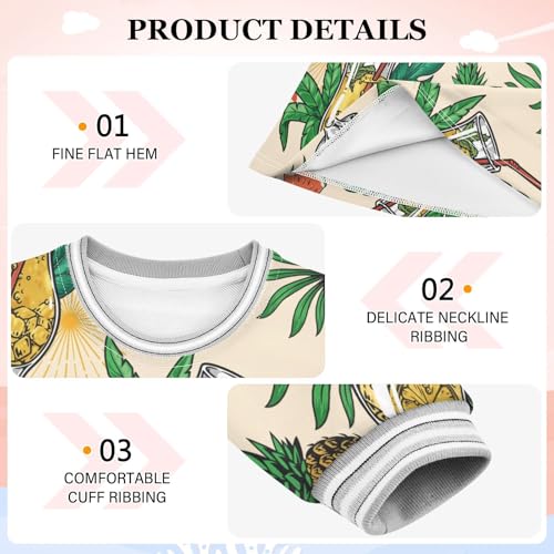 Cocktails Girls Dresses Long Sleeve Sweatshirt Dress for Girls Winter Toddler Casual A Line Dresses Size 2-8T3