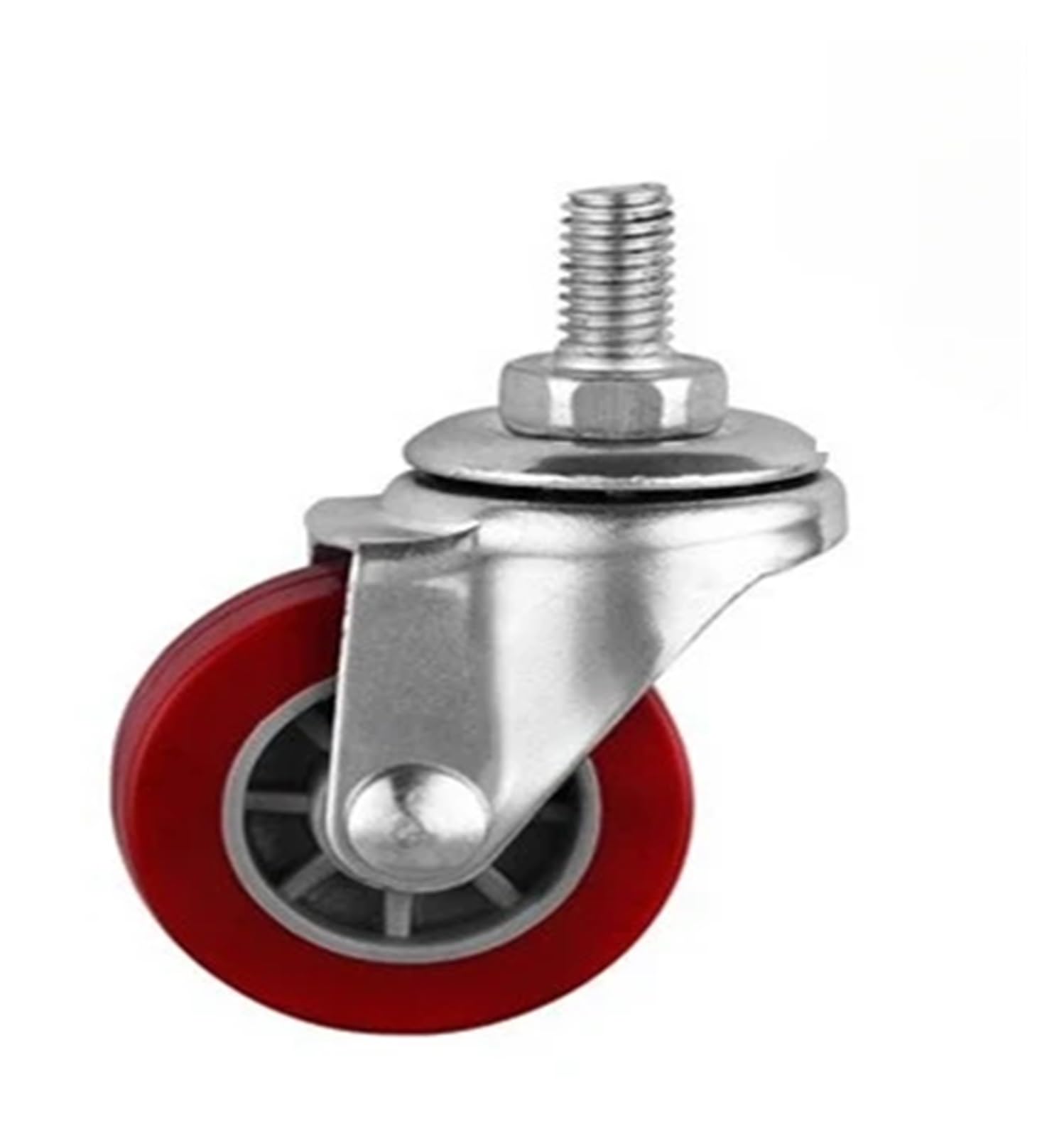MXXDMOPD 4 Pieces/lot 1 inch/1.25 .5 inch Lightweight Polyurethane casters Small Micro Universal Rubber Wheels Silent(M8x15 Universal,1 Inch)