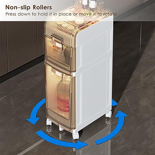 Chariot de rangement fin et amovible à 3 niveaux pour petits espaces
