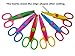 Kinteshun Lacework Wavy Paper Edger Scissors Pinking Shears Set for Handcraft Works(6pcs,Different Colors and Cutting Effects)