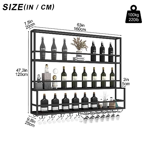 Support de plafond réglable pour verres à vin dans votre cuisine - 3