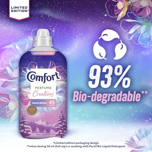 Comfort Perfume Creations Aurora Blooms with Motion-Activated Fragrance Technology Fabric Conditioner for 100 days of fragrance 45 washes(1.35 L) - Multipack of 6 - Image 2