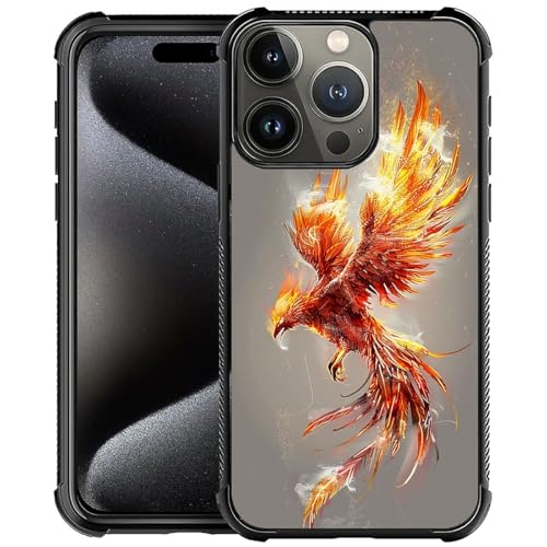 Fashionable Phoenix Feather Design iPhone 16 Pro Max Case for Girls