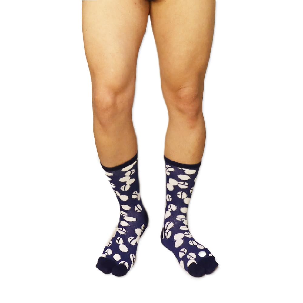 7JKP4211 Bell Tabi Socks, Japanese Pattern, Made in Japan, Auspicious Modern Japanese Style, Middle Socks, Tabi Socks, Japanese Style, Men's Socks, Japanese Showa Festival, Kimono, Kyoto, Asakusa, : C