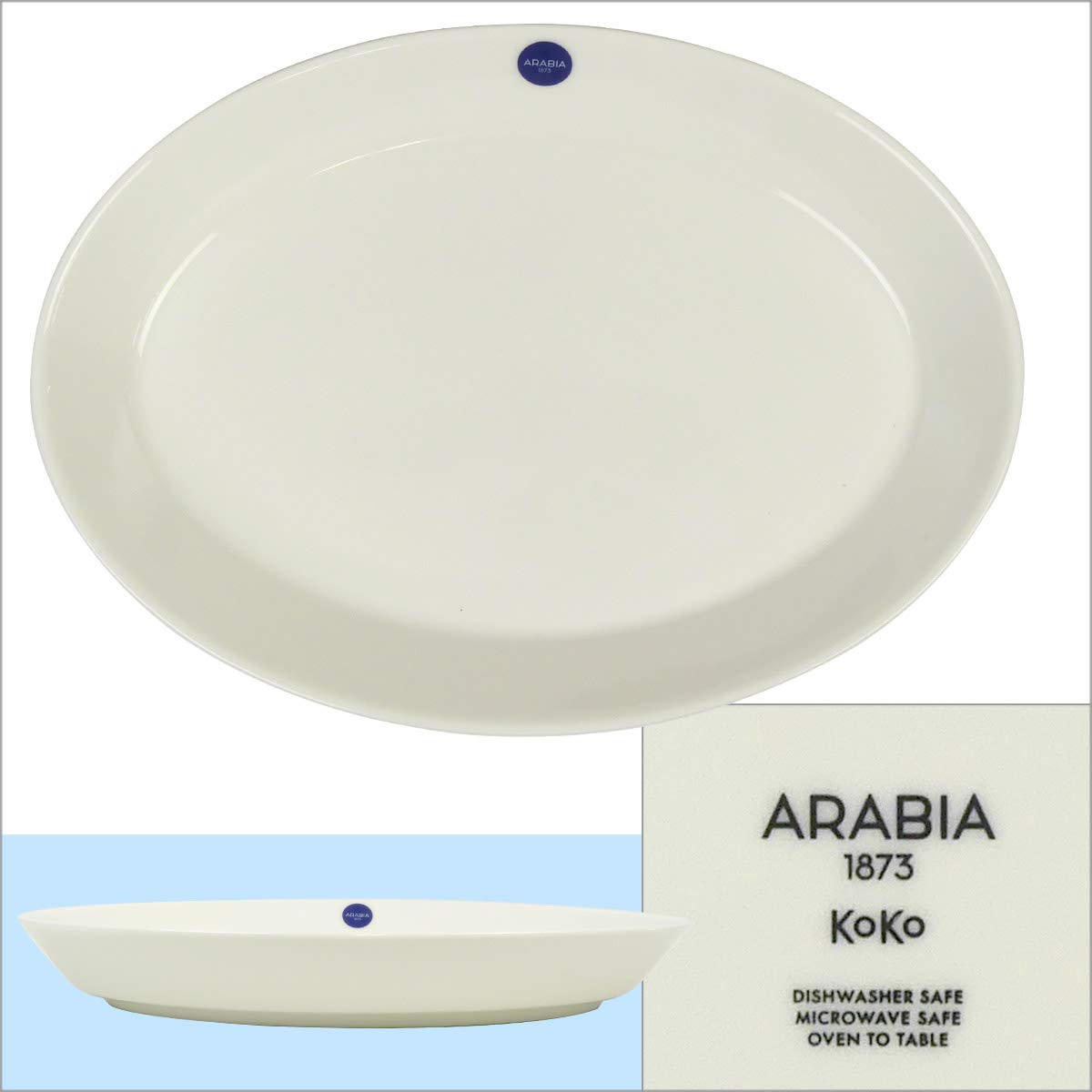 Amazon.co.jp: ［アラビア］ ARABIA ココ 12014 オーバルプレート18×26