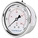 UHARBOUR Glycerin Filled Pressure Gauge 3000psi/200bar, Stainless Steel case, Brass Inside Construction, 2-1/2