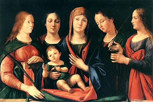 Tableau Marie et l'enfant Alvise Vivarini pour décoration salon baroque