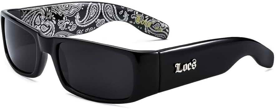 Occhiali Da Sole Cholo Biker Per Uomo - Nero Lucido (Rete) LC74 - Foto 3