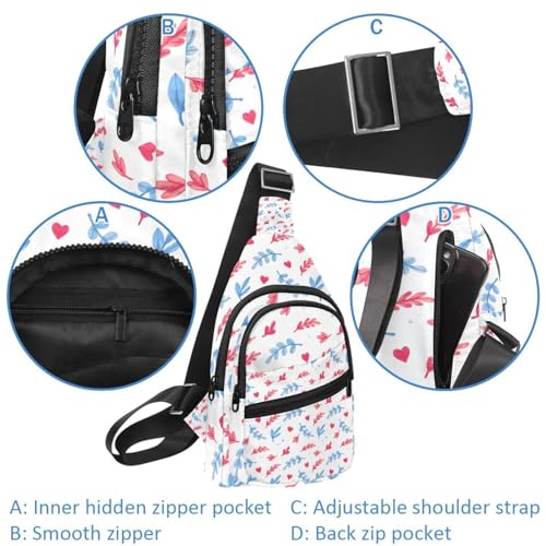 Bolsa de pecho de hojas de acuarela: mochila bandolera compacta multicolor 4 4