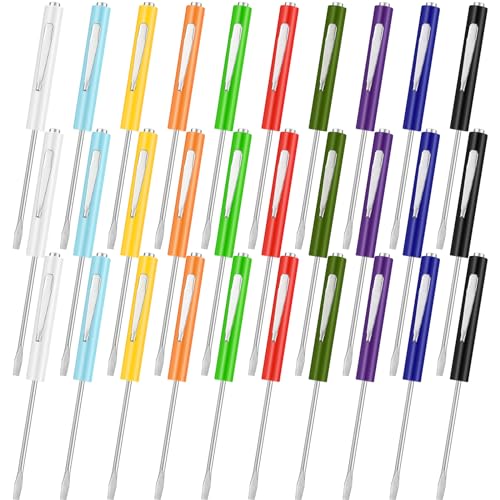 Minatee 30 Pcs Pocket Screwdriver Mini Tops and Pocket Clips