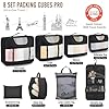 Veken 10 Set/8 Set Packing Cubes for Travel Essentials, Suitcase Organizer Bags in 4 Sizes, Carry-On Luggage Accessories with Laundry & Toiletry Bag, Airplane Must-Have, Road Trip & Camp Gifts for Men #1
